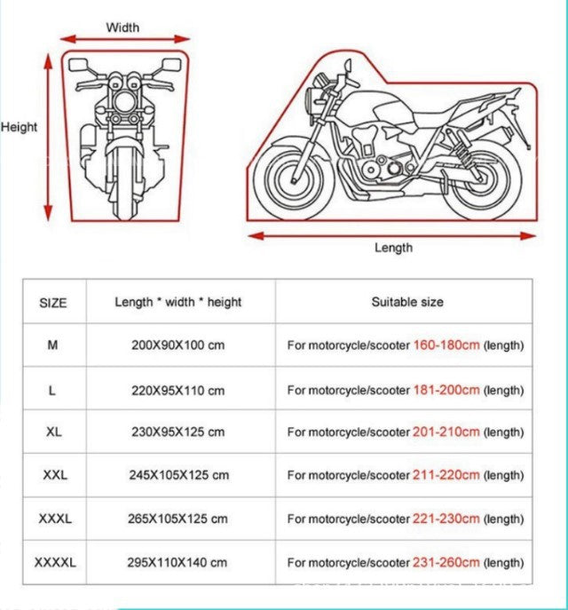 Motorcycle Night Reflective Cover With Lock-Holes