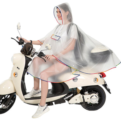 Adult eva transparent rain poncho