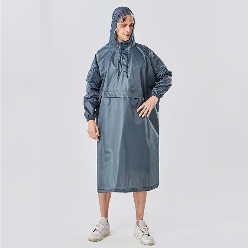 Hidden pocket and reflective strip rain suit