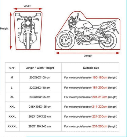Motorcycle Night Reflective Cover With Lock-Holes