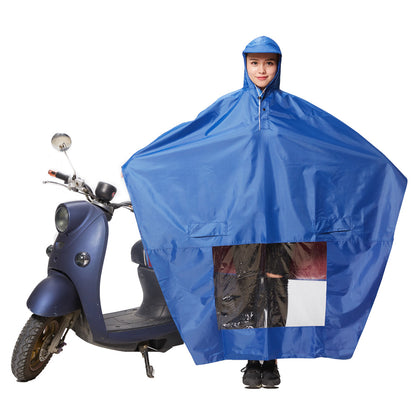 Single adjustable hood brim 420D Oxford rain poncho