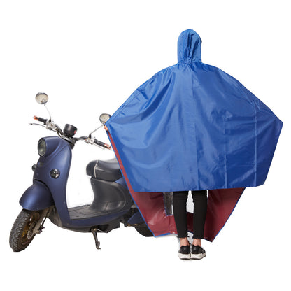 Single adjustable hood brim 420D Oxford rain poncho