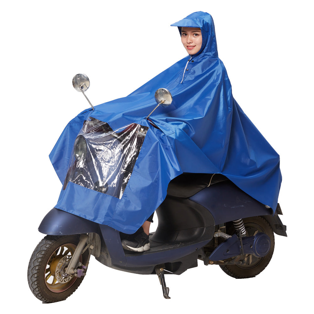 Single adjustable hood brim 420D Oxford rain poncho