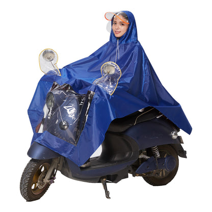 Single Oxford transparent large brim rain poncho