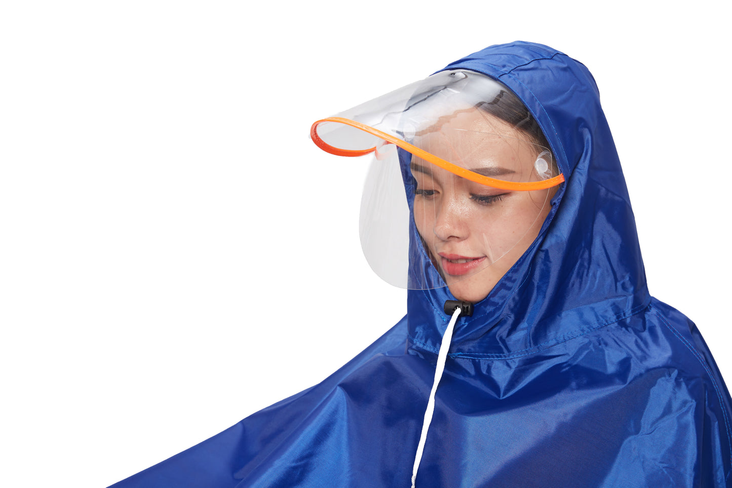 Single Oxford transparent large brim rain poncho