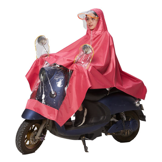 Single Oxford transparent large brim rain poncho